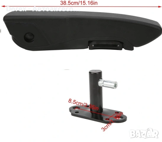 Универсален регулируем подлакътник за кола, ван, камион, бус, пикап, кемпер (Ляв + Десен), снимка 11 - Аксесоари и консумативи - 53782187
