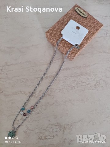 Нежно БИЖУ Неръждаема СТОМАНА с Цветен Аксесоар / Made in Italy , снимка 3 - Колиета, медальони, синджири - 39876490