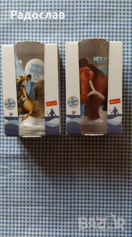 стъклени чаши Ice Age, снимка 1 - Чаши - 42160436