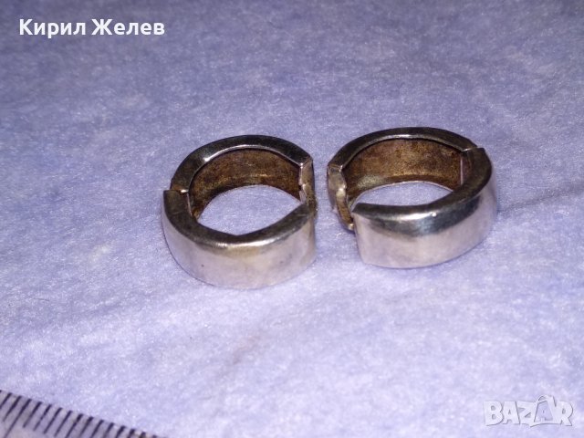 СТАРИ РЪЧНО ФЛОРАЛНО ОРНАМЕНТИРАНИ АРТ ДЕКО СРЕБЪРНИ ОБЕЦИ АНГЛИЯ СРЕБРО 925 МАЙСТОРСКИ 38696, снимка 8 - Обеци - 41730288