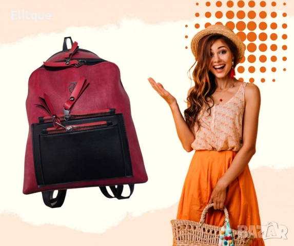 Дамска ежедневна кожена раница за всяка визия, снимка 2 - Раници - 52752126