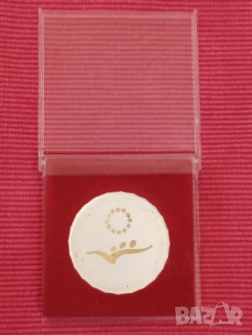 Плакет Пет години програма Леонардо да Винчи. , снимка 2 - Нумизматика и бонистика - 42699077