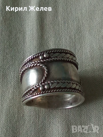 СТАРИНЕН РЕТРО АРТ ОРНАМЕНТИРАН СРЕБЪРЕН ПРЪСТЕН СРЕБРО ВИСОКА ПРОБА МАЙСТОРСКО БИЖУ 34933, снимка 10 - Антикварни и старинни предмети - 50354739