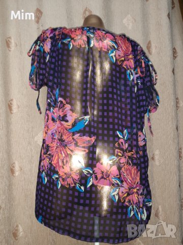 46 Дамски прозрачна блуза/ парео / на цветя , снимка 3 - Туники - 41409625