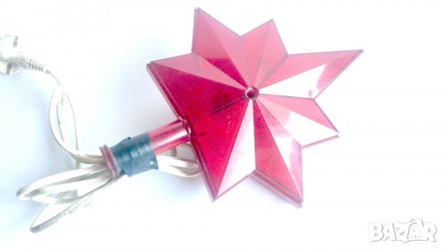 за Коледна елха  червена пластмасова електрическа звезда, снимка 3 - Колекции - 40124312