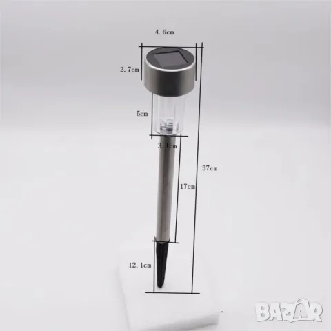 Комплект от 6 броя соларни градински LED лампи за оформяне на алеи и зони, снимка 3 - Други стоки за дома - 50383248