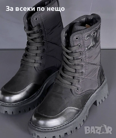 Celine Дамски Черни Боти Селин Код E1187, снимка 2 - Дамски боти - 53227050