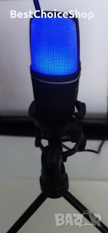 геймърски кондензаторен микрофон Yanmai SF-666R RGB, Plug-and-Play, снимка 4 - Микрофони - 53712635