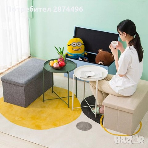 3283 Голяма правоъгълна табуретка с ракла за вещи, снимка 7 - Други стоки за дома - 35782948