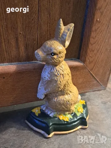 чугунен стопер за врата заек  23/4, снимка 2 - Декорация за дома - 47684921