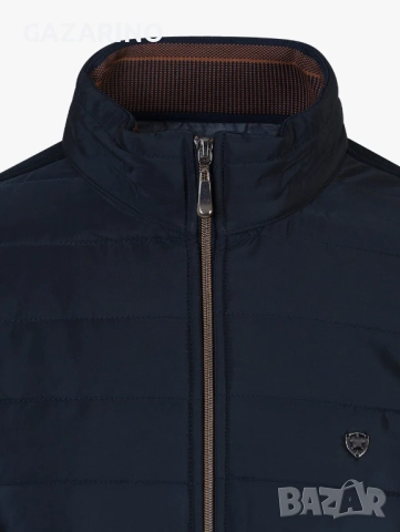 Мъжка елегантна жилетка в тъмно синьо, снимка 3 - Якета - 52696122