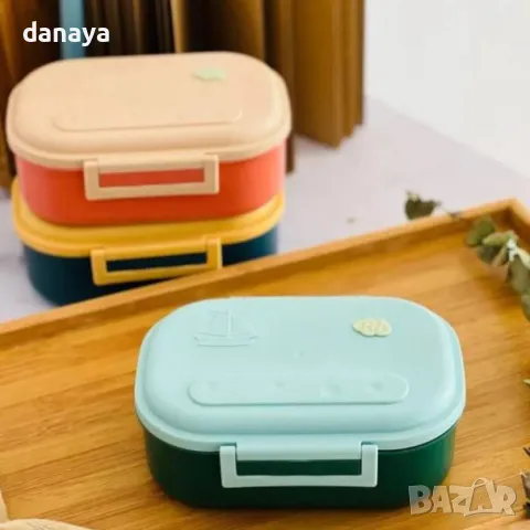 5248 Детска кутия за храна с 2 отделения и лъжичка, снимка 2 - Кутии за храна - 47406288