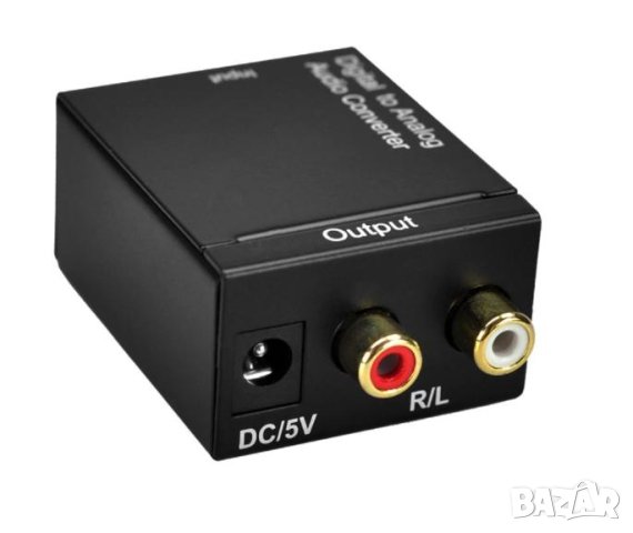 Аудио Преобразовател от Оптичен Toslink SPDIF към Чинчове Жак 2x RCA Aналогов Сигнал Аудио Конвертер, снимка 5 - Ресийвъри, усилватели, смесителни пултове - 41470110