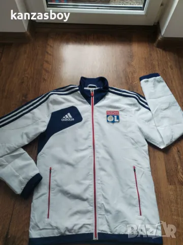 Adidas 2012/13 Olympique Lyonnais Track Football Jacket - футболно колекционерско горнище , снимка 6 - Спортни дрехи, екипи - 49815284