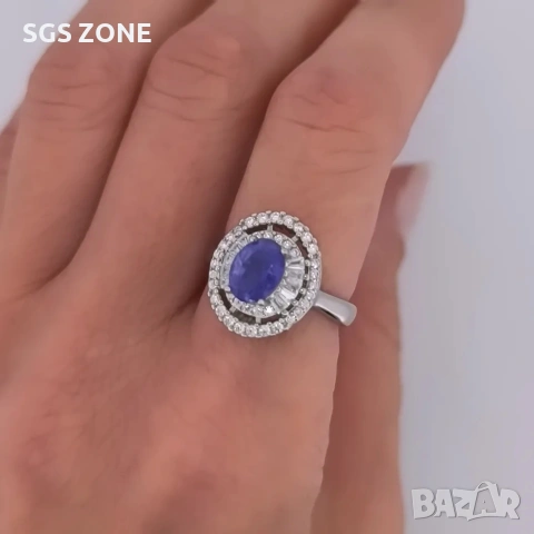 Много Красив Пръстен с Танзанит от Тайланд, снимка 5 - Пръстени - 49824969