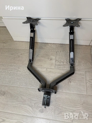 ПРОМОЦИЯ! Кронштейн (двойна стойка) за 2 монитора Gembird MA-DA2-05, снимка 2 - Други - 53803315