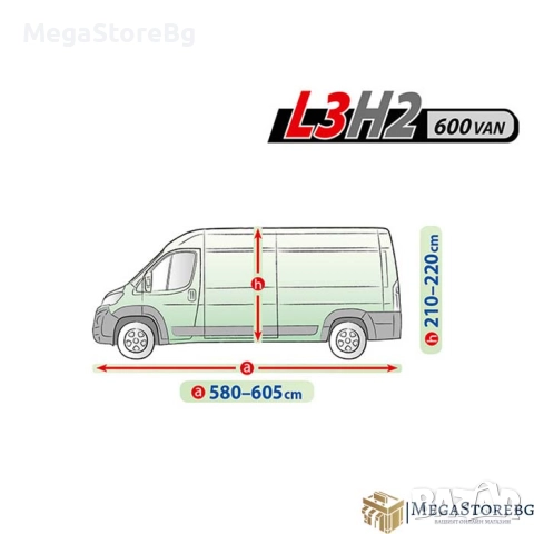 Покривало Kegel Mobile 600 VAN L3H2 сиво, снимка 2 - Аксесоари и консумативи - 52008728