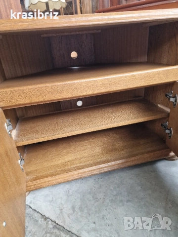 Масивен Ъглов Тв Шкаф -внос от Германия! , снимка 4 - Шкафове - 52195627