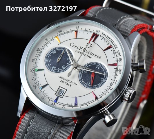Carl F. Bucherer кварцов часовниk,водоусточив,дата,хронограф, снимка 3 - Мъжки - 41798561