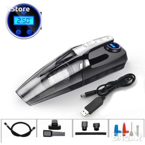 Автомобилна прахосмукачка 4 в 1 Rundong R-6055, снимка 4 - Аксесоари и консумативи - 52458321