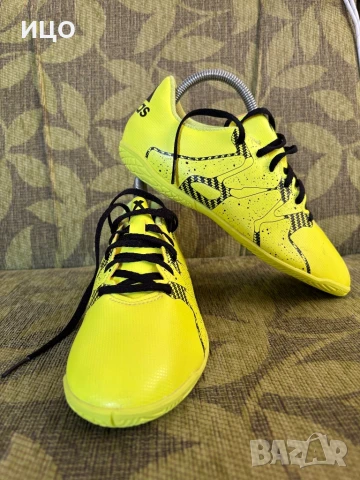 ДЕТСКИ ФУТБОЛНИ ОБУВКИ ADIDAS X 15.4 IN, СЛЪНЧЕВО ЖЪЛТО/ЧЕРНО