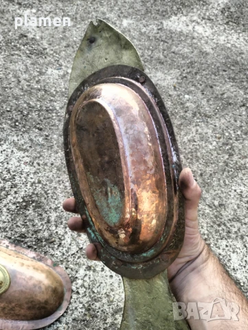 Ръчно изработен меден поднос във формата на риба, снимка 5 - Антикварни и старинни предмети - 51227765