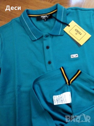 Мъжка polo тениска FENDI с яка, снимка 6 - Тениски - 35842954