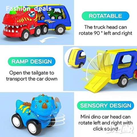 Нова детска играчка кола камион динозавър подарък малко дете игра, снимка 6 - Образователни игри - 41931943
