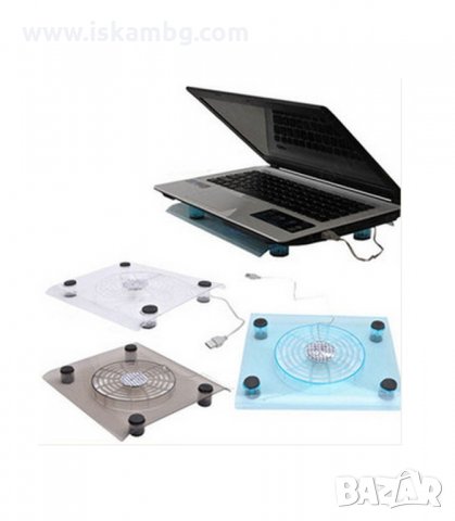 ОХЛАДИТЕЛНА ПОДЛОЖКА ЗА ЛАПТОП С ГОЛЯМ ВЕНТИЛАТОР - код NB-7