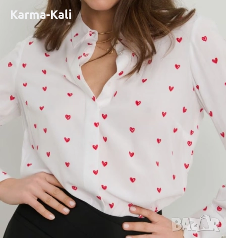 риза на червени сърца, снимка 2 - Ризи - 52670790