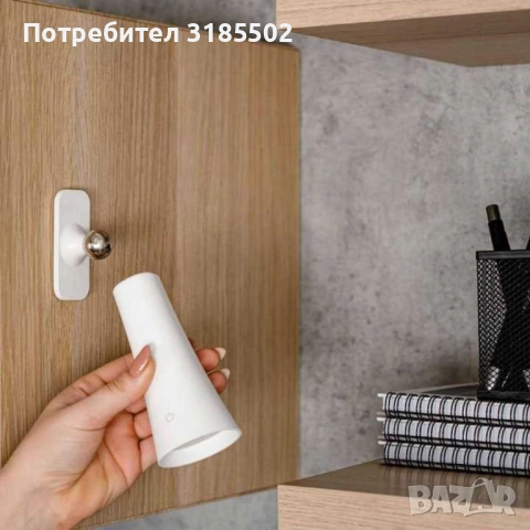 LED магнитна лампа Flexy, 3v1, 3W, 4000К, Бяла, черна, снимка 4 - Настолни лампи - 51456482