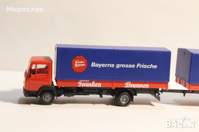 HERPA H0 1/87 MERCEDES 814 817 РЕМАРКЕ МОДЕЛ КАМИОН, снимка 2 - Колекции - 53378006