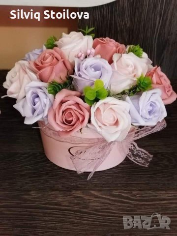 Луксозна кутия със сапунени рози, снимка 4 - Подаръци за жени - 38515639