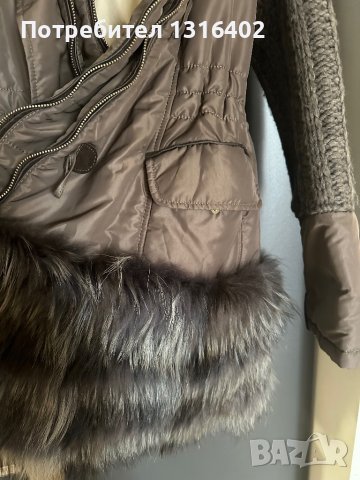 Зимно яке с естествен косъм, размер S, снимка 12 - Якета - 42161040