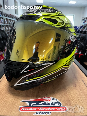 Мото каска SHOEI X-SPIRIT 3 TC-10, S 55-56 ,два визьора,като нова, снимка 1