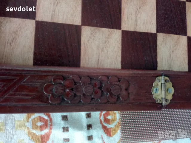 Интересен,старинен шах, снимка 5 - Антикварни и старинни предмети - 48373748