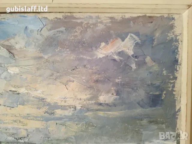 Картина "Русе-речна гара", 1970 г., худ. К. Станчев (1906-1988), снимка 9 - Картини - 48695154