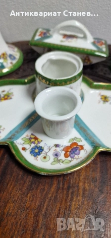 Антикварна порцеланова мастилница, снимка 8 - Антикварни и старинни предмети - 53459580