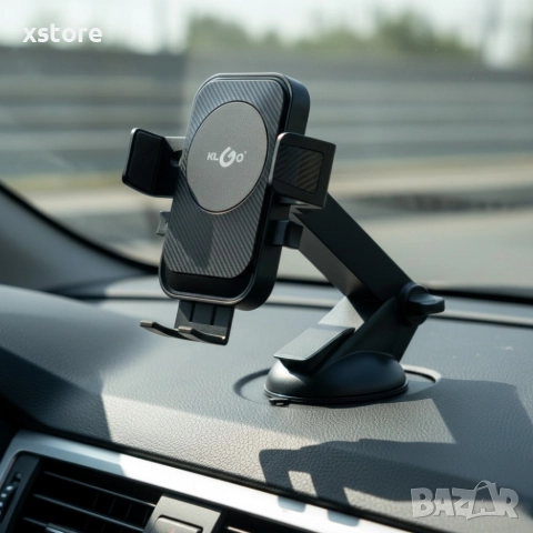 Стойка за телефон за кола KL GO Suction Cup Holder Z62 – 360° въртене, вендуза с гел