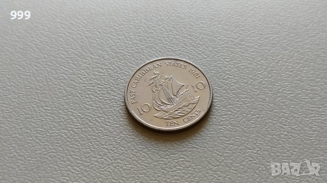 10 цента 1981 Източни Кариби, снимка 1