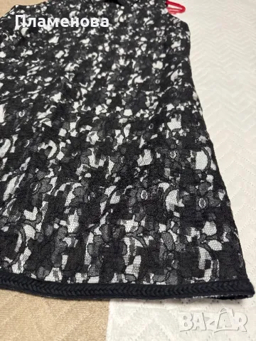 Черно Бяла рокля с дантела - one size , снимка 5 - Рокли - 48688308