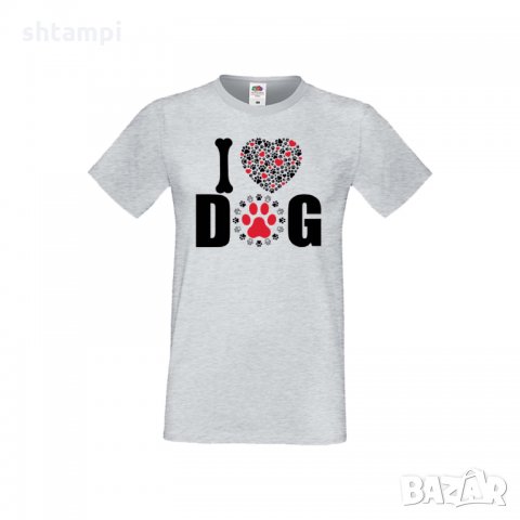 Мъжка тениска Свети Валентин I Love Dog