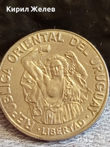 Монета 200 песо 1989г. Уругвай за КОЛЕКЦИЯ ДЕКОРАЦИЯ 26450, снимка 6 - Нумизматика и бонистика - 52388395
