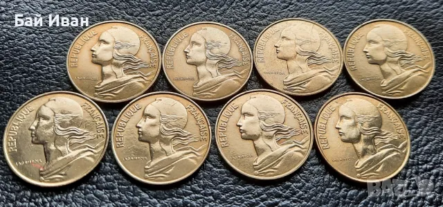 Лот монети 10 сантима различни години Франция /4/- прекрасни !