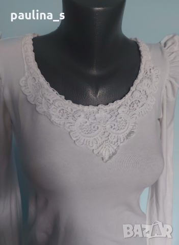 Еластична маркова блуза с буфон ръкави "Ideal"® / унисайз , снимка 3 - Блузи с дълъг ръкав и пуловери - 36041696
