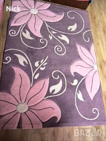 Килим на цветя 140/200, снимка 2 - Килими - 49404660