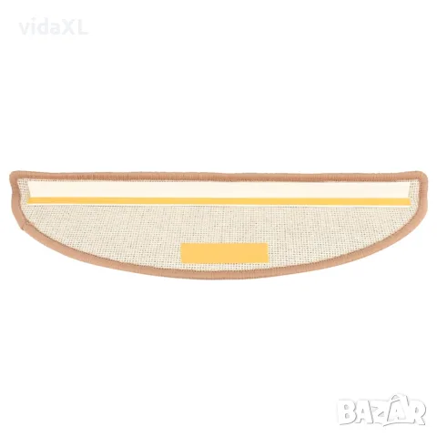vidaXL Изтривалки за стълби, 15 бр., 56x17x3 см, светлокафяви, полукръгли, снимка 6 - Изтривалки - 56146112