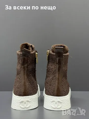Chanel Дамски Боти Тип Спортно-Елегантни Кецове Шанел - Различни Цветове Код E179, снимка 3 - Дамски боти - 55948206
