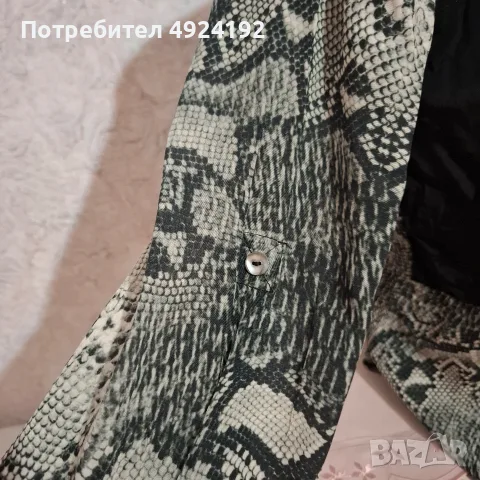 Дамска Риза сив принт, снимка 3 - Ризи - 56144365