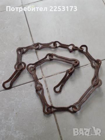 Стара верига за огнище 118см., снимка 3 - Декорация за дома - 36187248